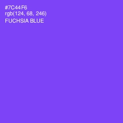 #7C44F6 - Fuchsia Blue Color Image